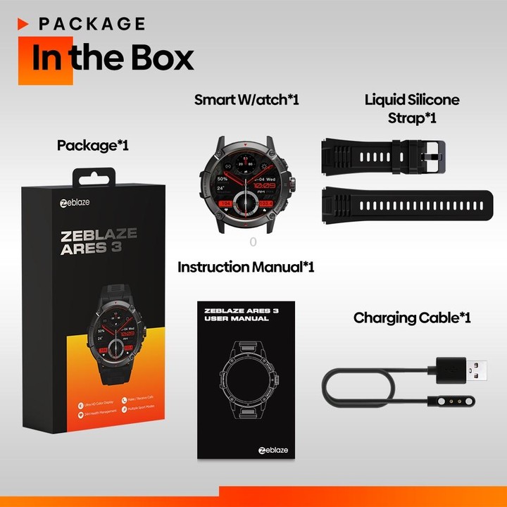 Zeblaze Ares 3 1.52 inch IPS Screen Smart Watch Supports Health Monitoring / Voice Calls(Wild Green)