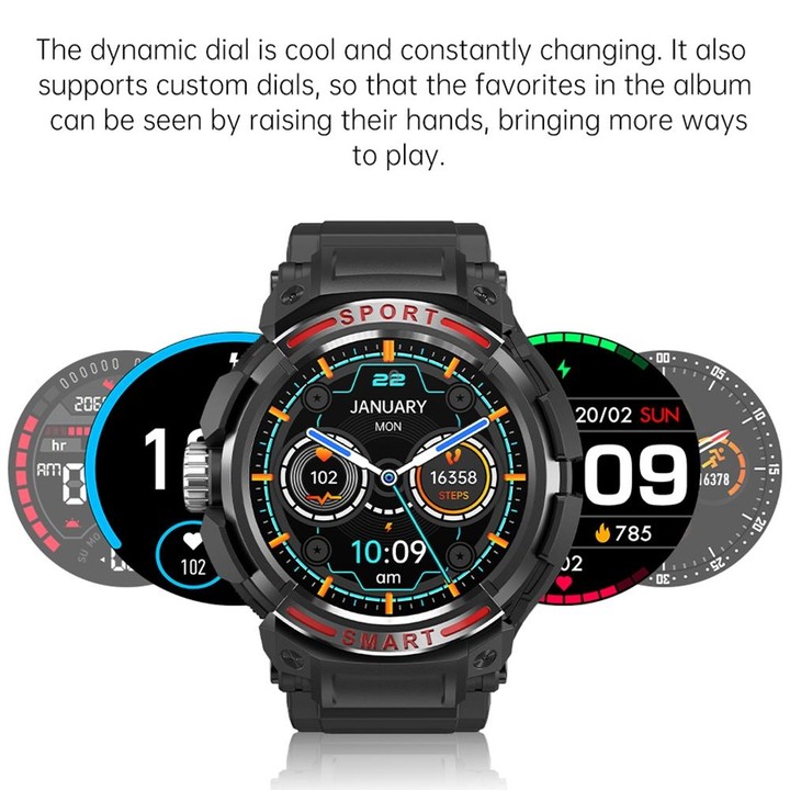 OVISEN T100 1.39 inch TFT Screen 2 in 1 Bluetooth Headset Smart Watch, Support Blood Oxygen Monitoring/Bluetooth Music(Black)