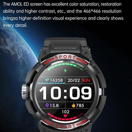 OVISEN T100 1.39 inch TFT Screen 2 in 1 Bluetooth Headset Smart Watch, Support Blood Oxygen Monitoring/Bluetooth Music(Silver)