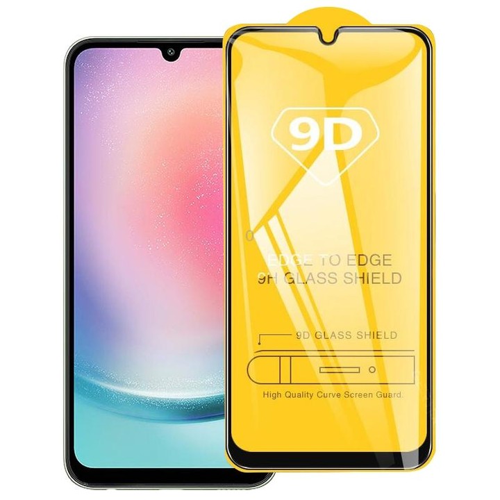 For Samsung Galaxy A24 5G 9D Full Glue Full Screen Tempered Glass Film