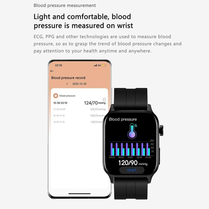 G22 1.85 inch TFT Screen Leather Band Health Smart Watch, Support Bluetooth Call / Plateau Blood Oxygen / Body Temperature / Arr