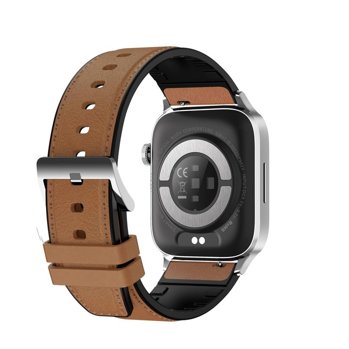 G22 1.85 inch TFT Screen Leather Band Health Smart Watch, Support Bluetooth Call / Plateau Blood Oxygen / Body Temperature / Arr