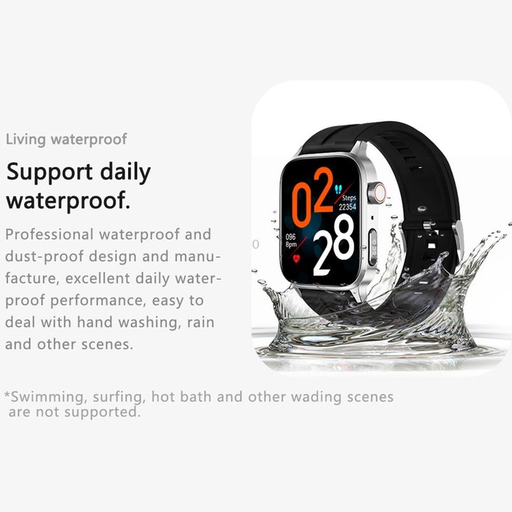G22 1.85 inch TFT Screen Leather Band Health Smart Watch, Support Bluetooth Call / Plateau Blood Oxygen / Body Temperature / Arr