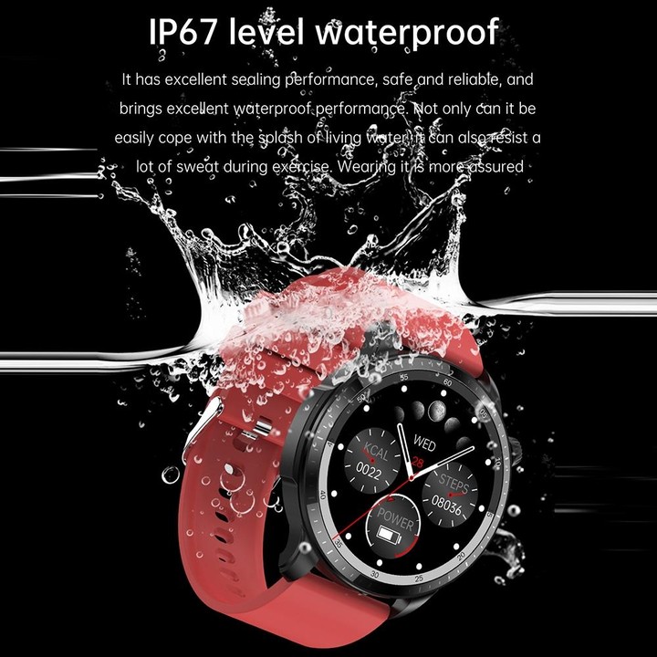T52 1.39 inch IP67 Waterproof Silicone Band Smart Watch Supports Bluetooth Call / Blood Oxygen / Body Temperature Monitoring(Blu