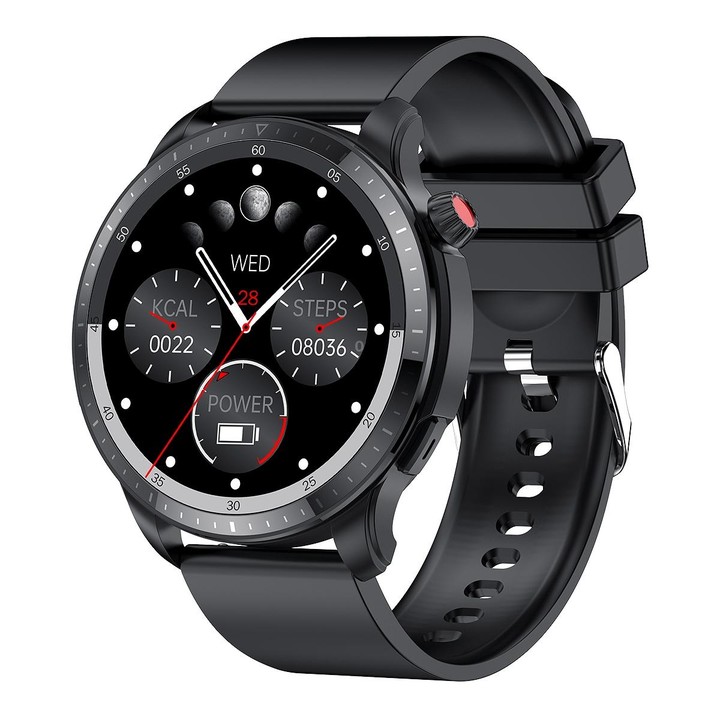 T52 1.39 inch IP67 Waterproof Silicone Band Smart Watch Supports Bluetooth Call / Blood Oxygen / Body Temperature Monitoring(Bla