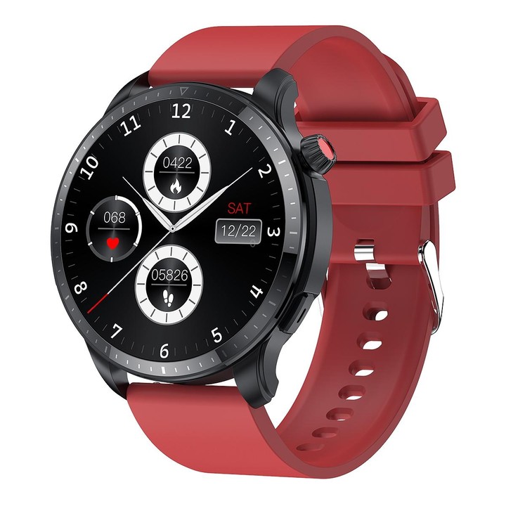 T52 1.39 inch IP67 Waterproof Silicone Band Smart Watch Supports Bluetooth Call / Blood Oxygen / Body Temperature Monitoring(Red