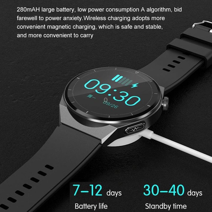 TK20 1.39 inch Silicone Band Smart Watch Supports ECG / Remote Families Care / Body Temperature Monitoring(Black)