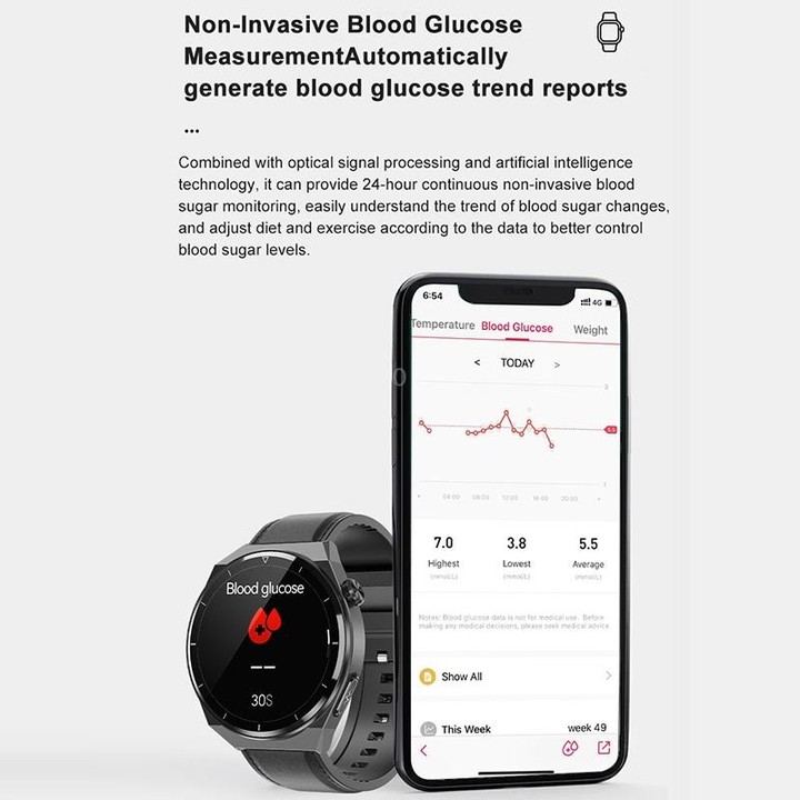 TK20 1.39 inch Silicone Band Smart Watch Supports ECG / Remote Families Care / Body Temperature Monitoring(Blue)