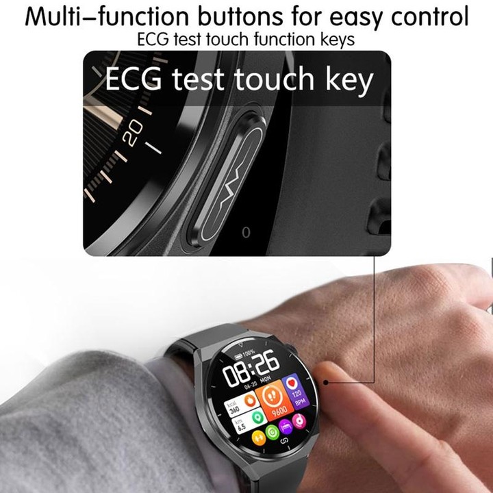 TK20 1.39 inch Silicone Band Smart Watch Supports ECG / Remote Families Care / Body Temperature Monitoring(Blue)