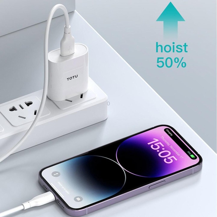 TOTU CB-3 Series USB to Micro USB Fast Charge Data Cable, Length:1m(White)