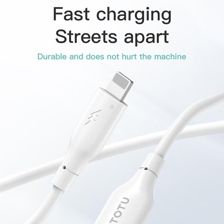 TOTU CB-3 Series USB to Micro USB Fast Charge Data Cable, Length:1m(White)