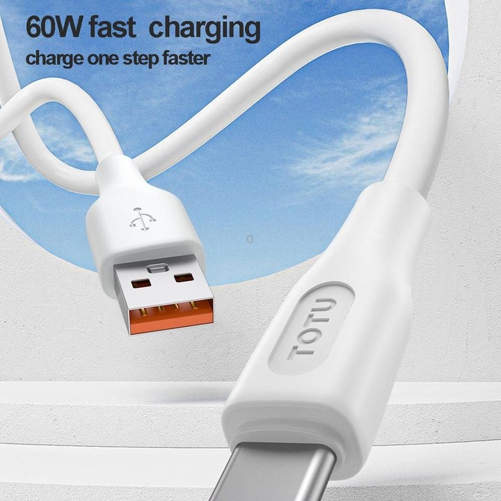 TOTU CB-4 Series USB-C / Type-C to USB-C / Type-C Fast Charge Data Cable, Length:1m(White)