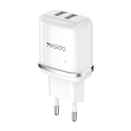 Yesido YC-26 USB Dual Ports Travel Charger(EU Plug)