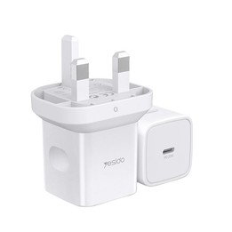 Yesido YC-30 PD 20W Type-C Port Mini Travel Fast Charger(UK Plug)