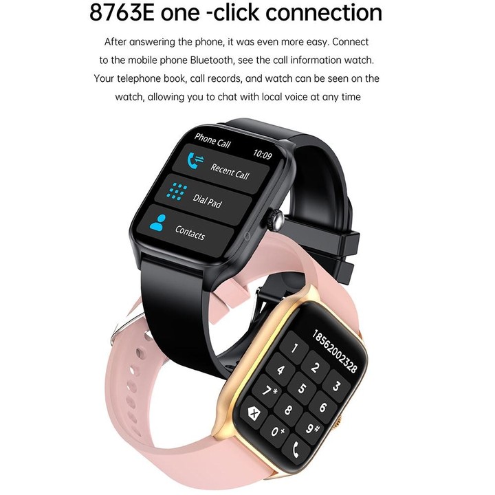T19 Pro 1.96 inch IP67 Waterproof Silicone Band Smart Watch, Supports Dual-mode Bluetooth Call / Heart Rate Monitoring(Pink)