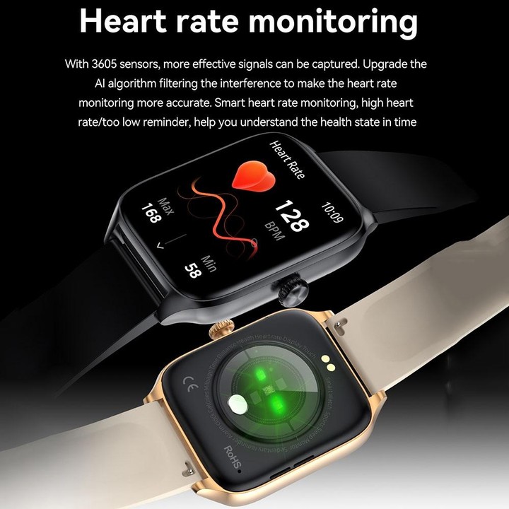 T19 Pro 1.96 inch IP67 Waterproof Silicone Band Smart Watch, Supports Dual-mode Bluetooth Call / Heart Rate Monitoring(Gold)