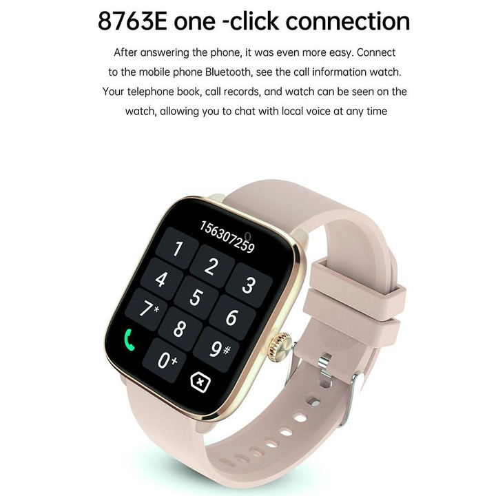 T20 1.96 inch IP67 Waterproof Silicone Band Smart Watch, Supports Dual-mode Bluetooth Call / Heart Rate Monitoring(Black)