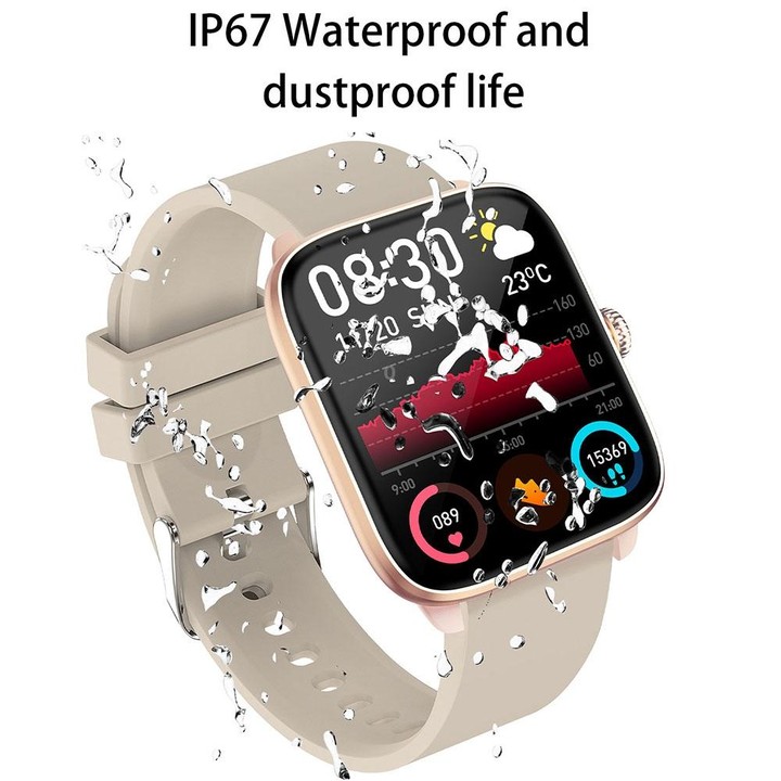 T20 1.96 inch IP67 Waterproof Silicone Band Smart Watch, Supports Dual-mode Bluetooth Call / Heart Rate Monitoring(Blue)