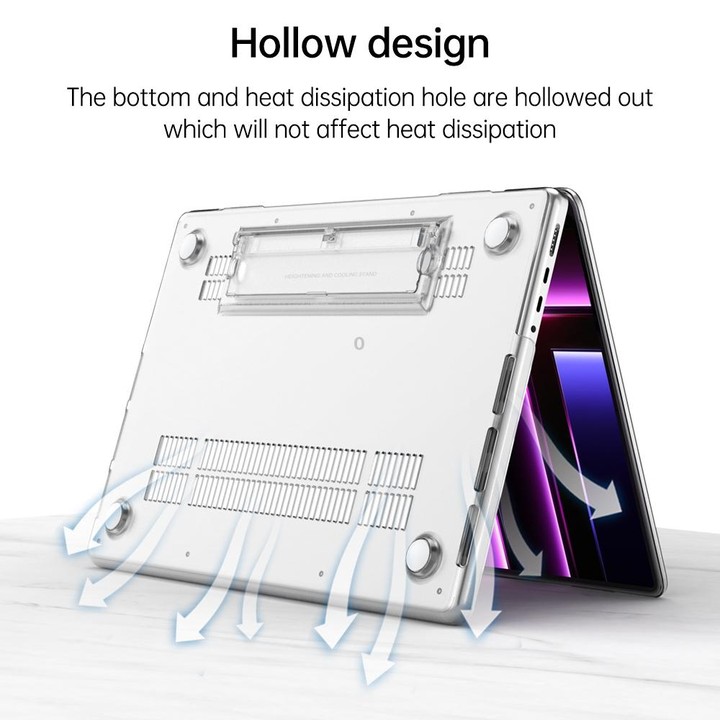 For Macbook Air 15.3 inch 2026 M5 A3448 Frosted Translucent Laptop Protective Case(Purple)
