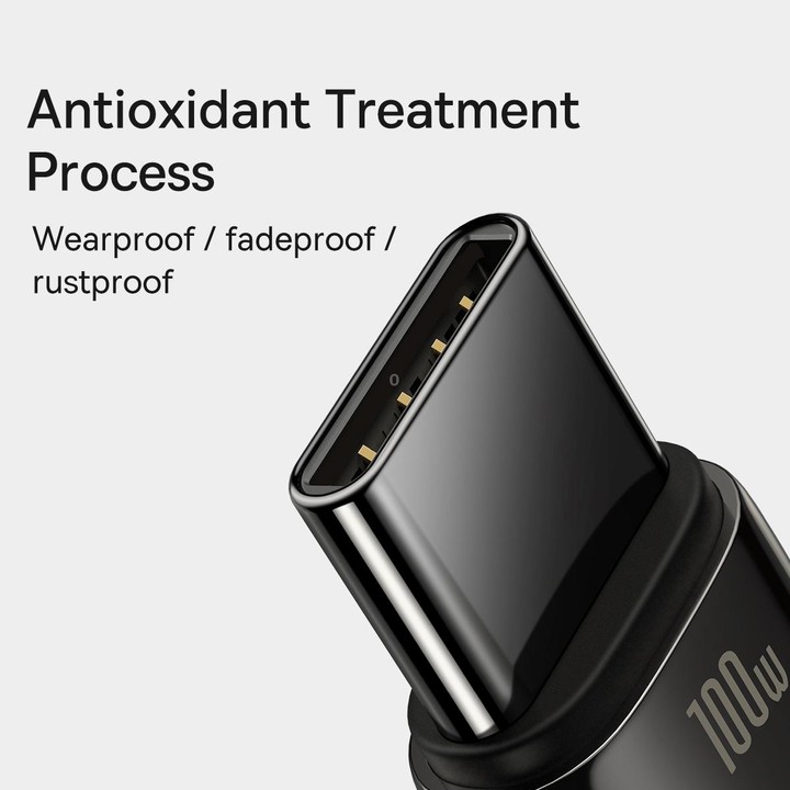 Baseus Tungsten Gold Series 100W USB to USB-C / Type-C Fast Charging Data Cable, Length:1m(Black)