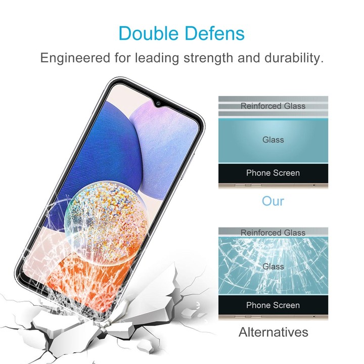 For Samsung Galaxy A14 5G / 4G / M14 0.26mm 9H 2.5D High Aluminum Tempered Glass Film