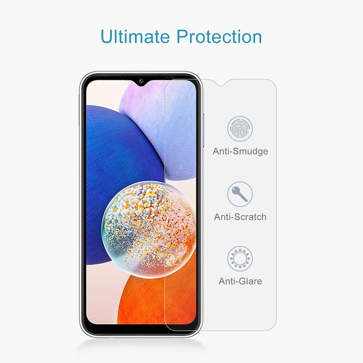 For Samsung Galaxy A14 5G / 4G / M14 0.26mm 9H 2.5D High Aluminum Tempered Glass Film