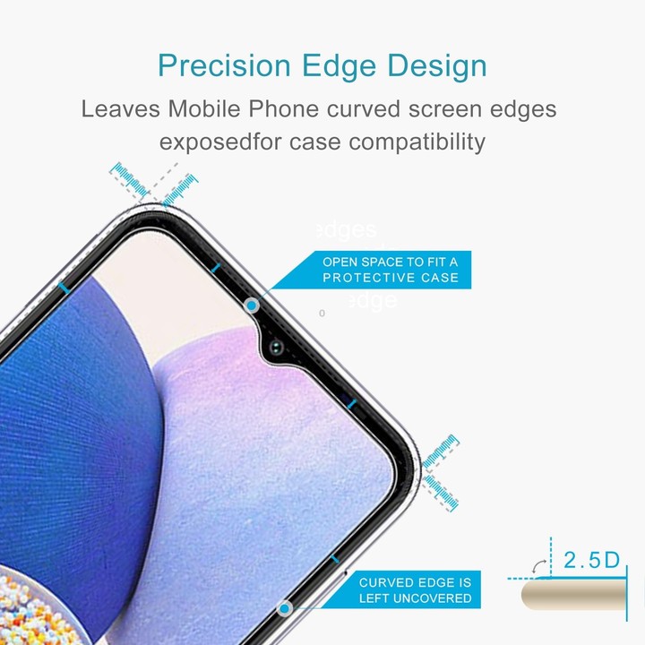 For Samsung Galaxy A14 5G / 4G / M14 0.26mm 9H 2.5D High Aluminum Tempered Glass Film