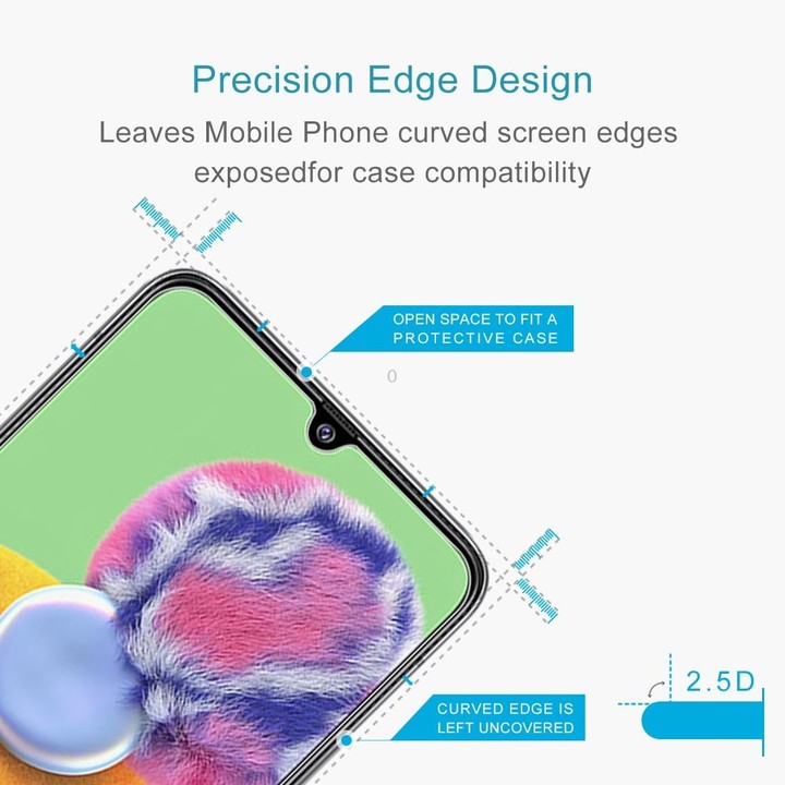 For Samsung Galaxy A90 5G Half-screen Transparent Tempered Glass Film