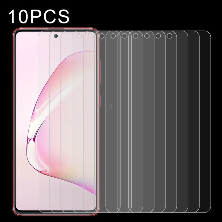 For Samsung Galaxy A81 10 PCS Half-screen Transparent Tempered Glass Film