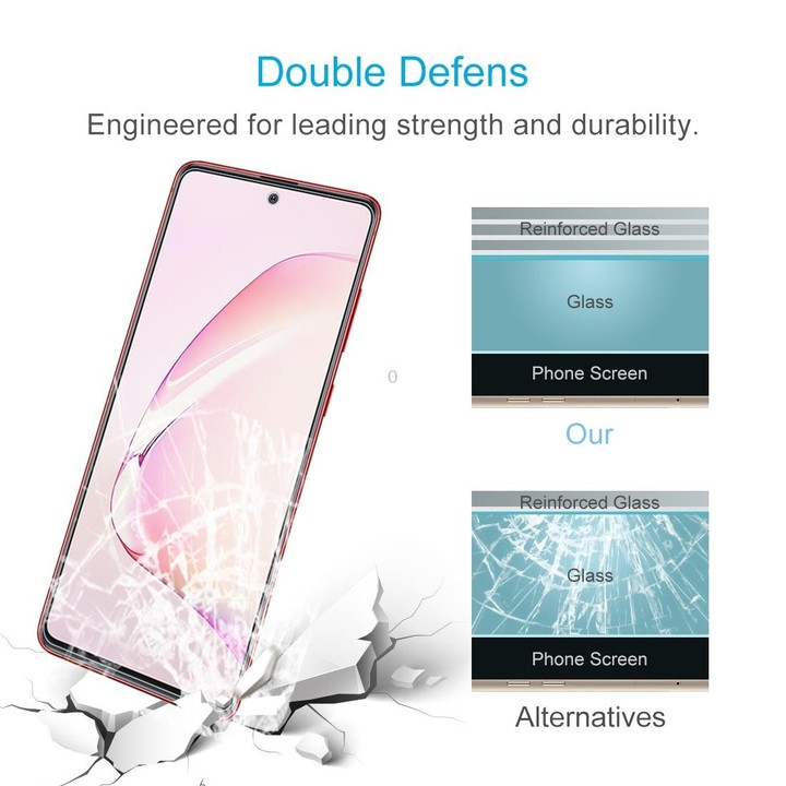 For Samsung Galaxy A81 10 PCS Half-screen Transparent Tempered Glass Film