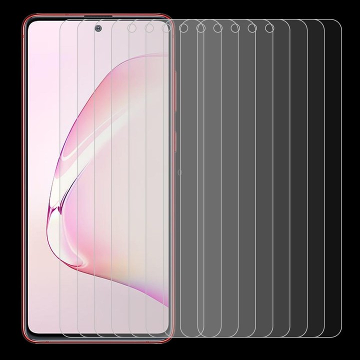 For Samsung Galaxy A81 10 PCS Half-screen Transparent Tempered Glass Film