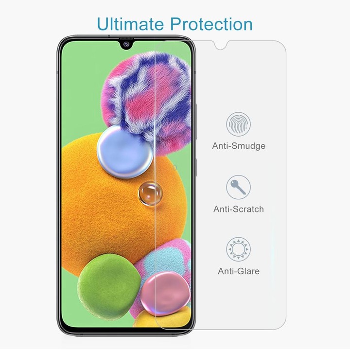 For Samsung Galaxy A90 5G 10 PCS Half-screen Transparent Tempered Glass Film
