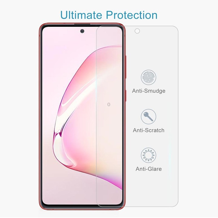 For Samsung Galaxy A81 50 PCS Half-screen Transparent Tempered Glass Film