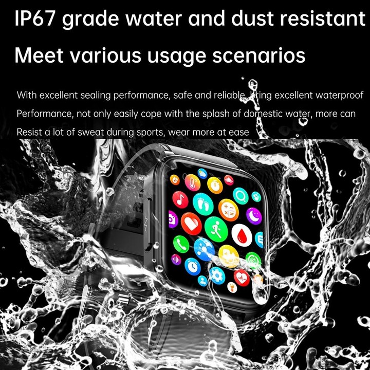 ET540 1.91 inch IP67 Waterproof Silicone Band Smart Watch, Support ECG / Non-invasive Blood Glucose Measurement(Red)