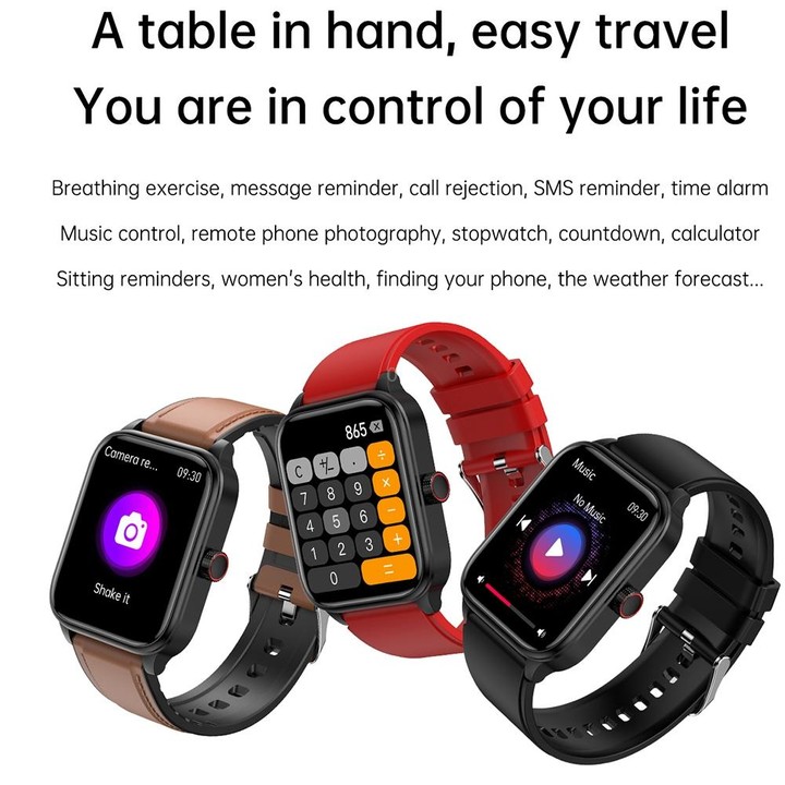 ET540 1.91 inch IP67 Waterproof Silicone Band Smart Watch, Support ECG / Non-invasive Blood Glucose Measurement(Red)