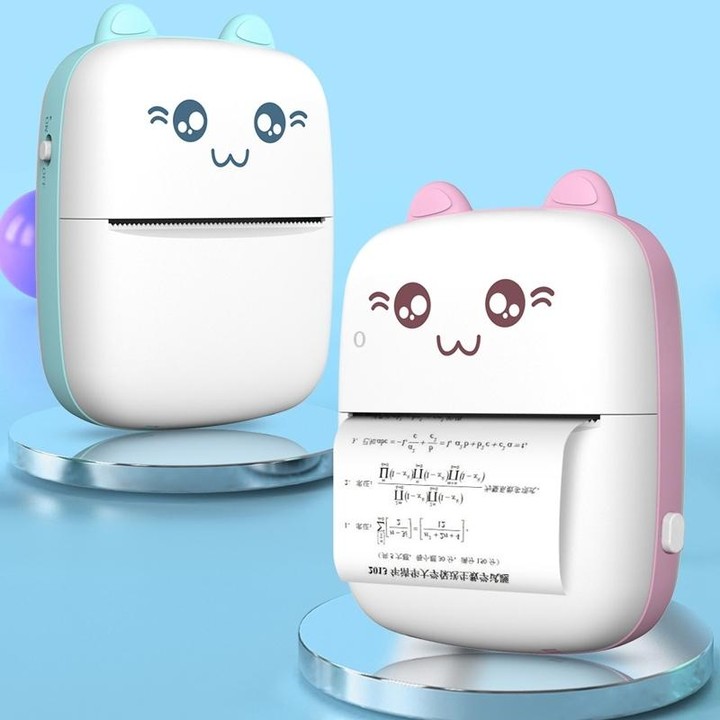 C9 Mini Bluetooth Wireless Thermal Printer With 5 Papers & 5 Sticker Papers(Pink)