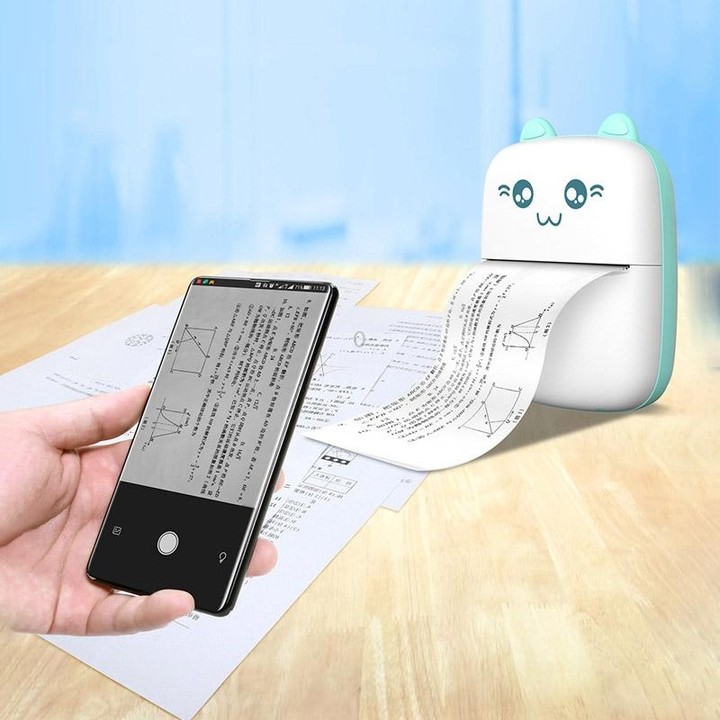 C9 Mini Bluetooth Wireless Thermal Printer With 5 Papers & 5 Sticker Papers(Pink)