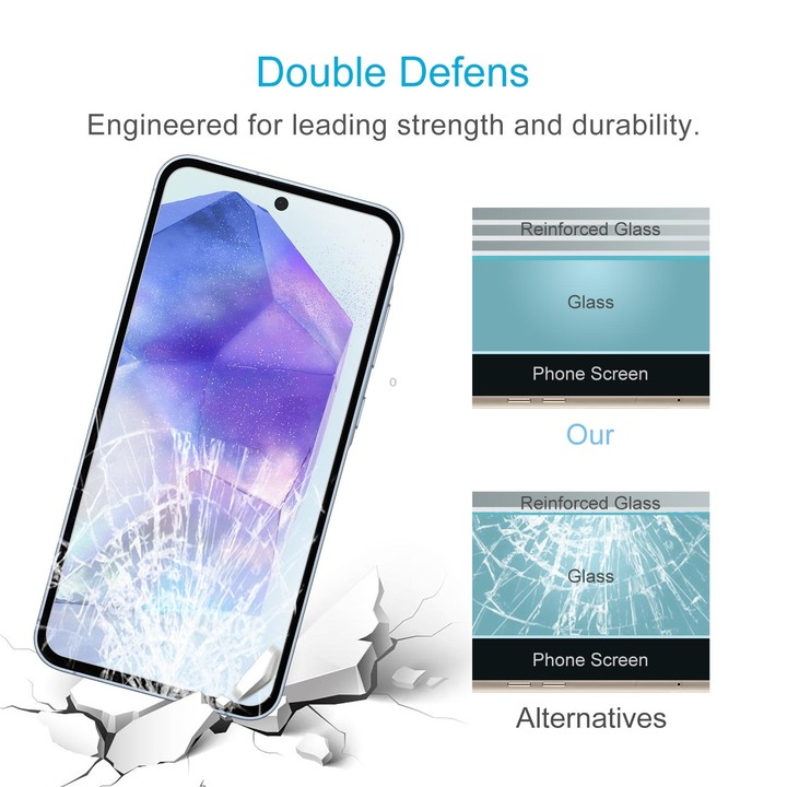 For Samsung Galaxy A55 50pcs 0.26mm 9H 2.5D Tempered Glass Film