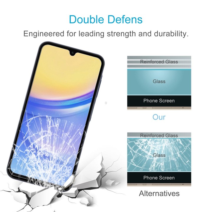 For Samsung Galaxy F15 50pcs 0.26mm 9H 2.5D Tempered Glass Film