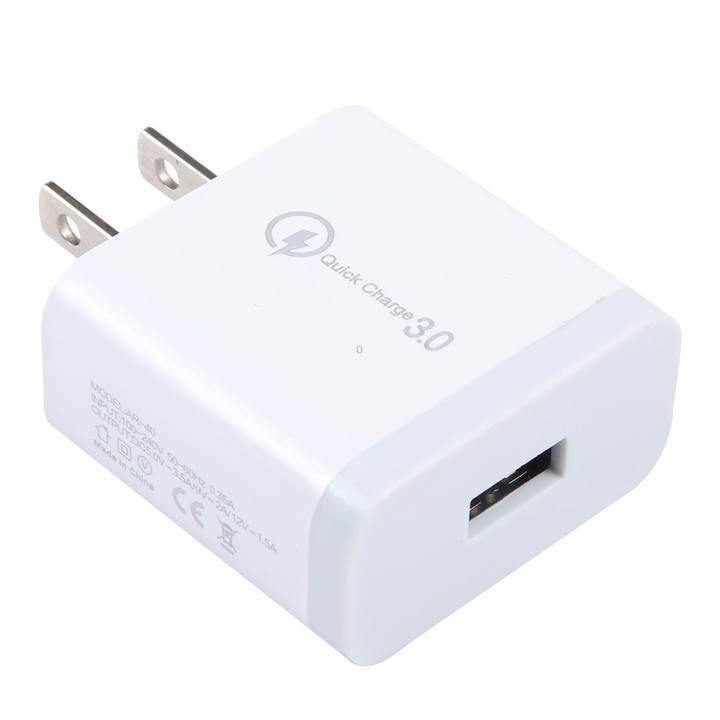 AR-40 QC3.0 USB Quick Charger, US Plug