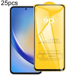 For Samsung Galaxy A35 / M35 / A36 25pcs 9D Full Glue Screen Tempered Glass Film