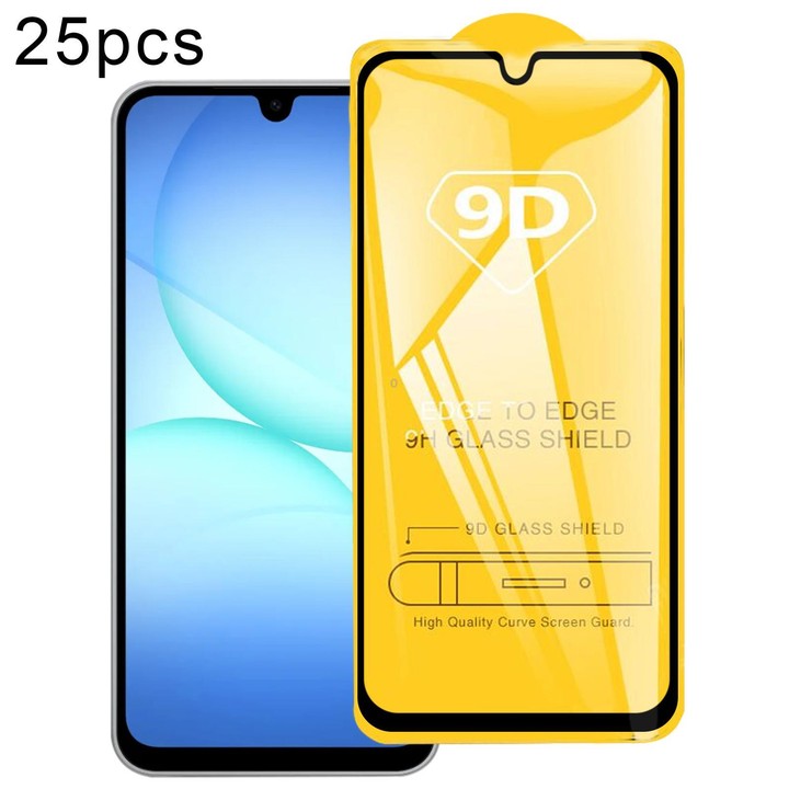 For Samsung Galaxy F17 5G 25pcs 9D Full Glue Screen Tempered Glass Film
