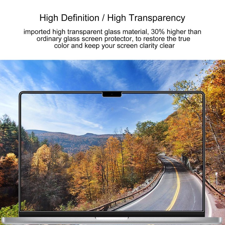 For MacBook Pro 16.2 inch A2485/A2780/M5 2026 25pcs 9H Laptop Screen Explosion-proof Tempered Glass Protective Film