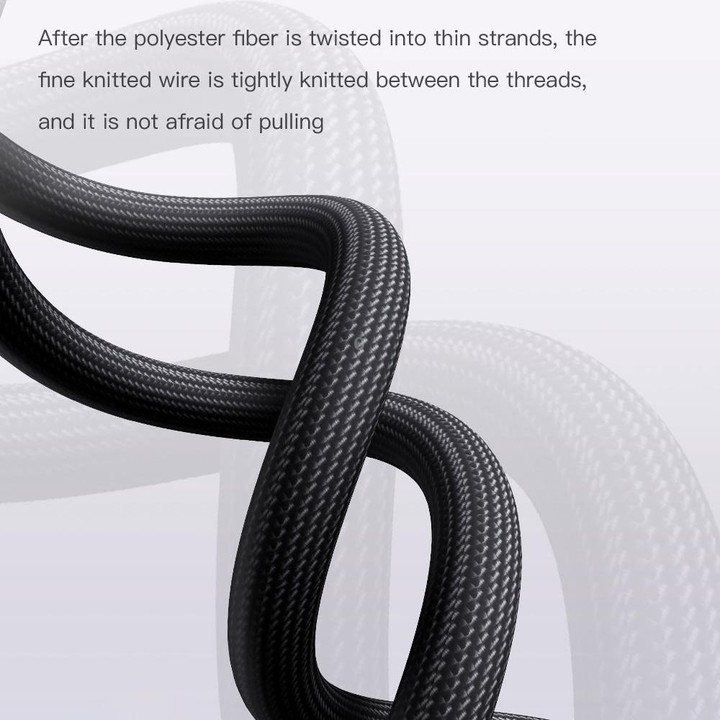 TOTU CB-8-CC 100W USB-C/Type-C to USB-C/Type-C Transparent Braided Data Cable, Length: 1.5m
