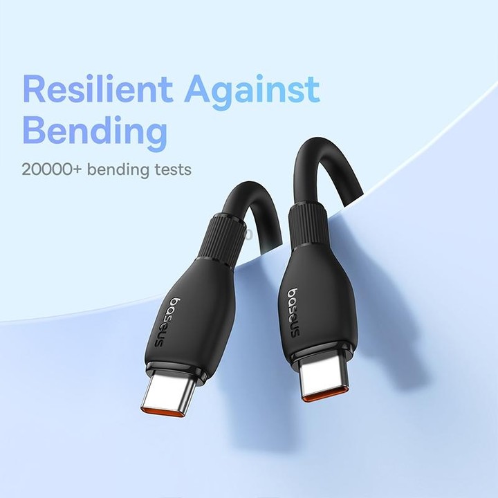 Baseus Pudding Series 100W Type-C to Type-C Fast Charging Data Cable, Length:1.2m(Black)