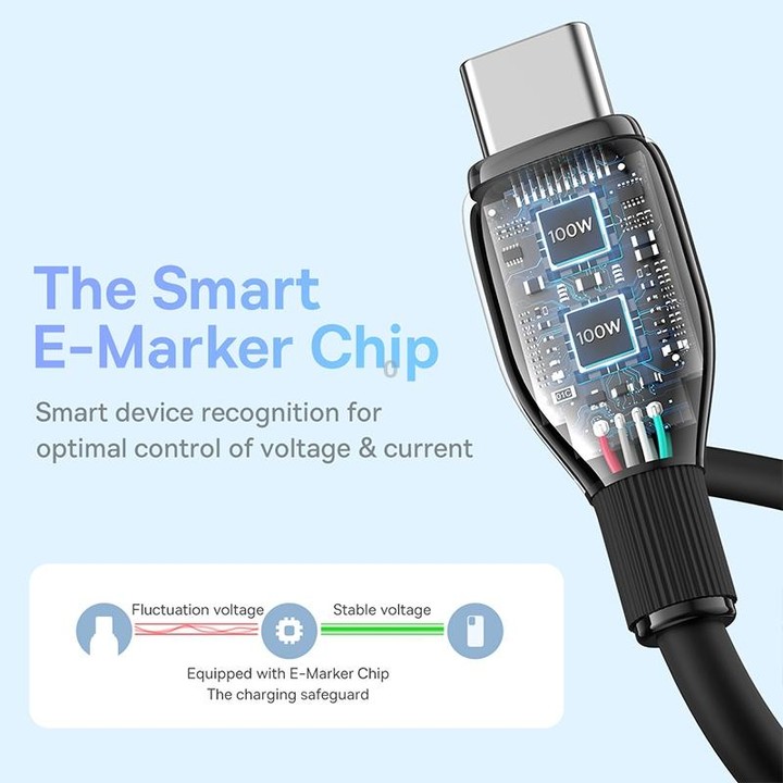 Baseus Pudding Series 100W Type-C to Type-C Fast Charging Data Cable, Length:1.2m(Black)