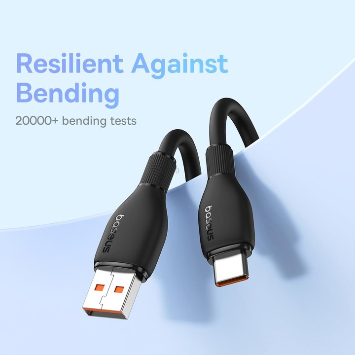 Baseus Pudding Series 100W USB to Type-C Fast Charging Data Cable, Length:1.2m(Black)