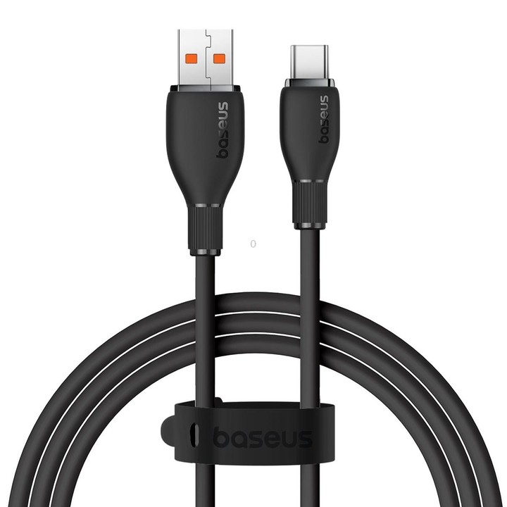 Baseus Pudding Series 100W USB to Type-C Fast Charging Data Cable, Length:1.2m(Black)