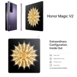 Honor Magic V2 5G, 16GB+512GB, 7.92 inch + 6.43 inch MagicOS 7.2 Snapdragon 8 Gen2 Octa Core up to 3.36GHz, Network: 5G, OTG, No