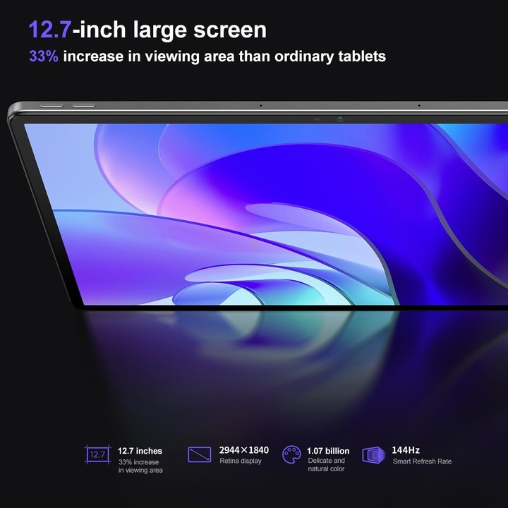 Lenovo Pad Pro 12.7 inch WiFi Tablet, 8GB+128GB, Android 13, Qualcomm Snapdragon 870 Octa Core, Support Face Identification(Dark